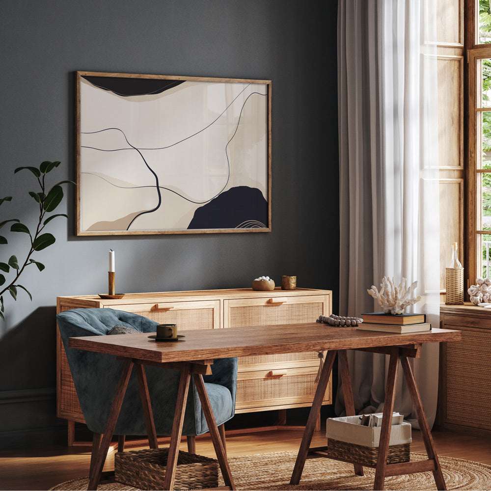 Chromatic Currents Abstract Art Paintings-Rolled Art-Nook At You