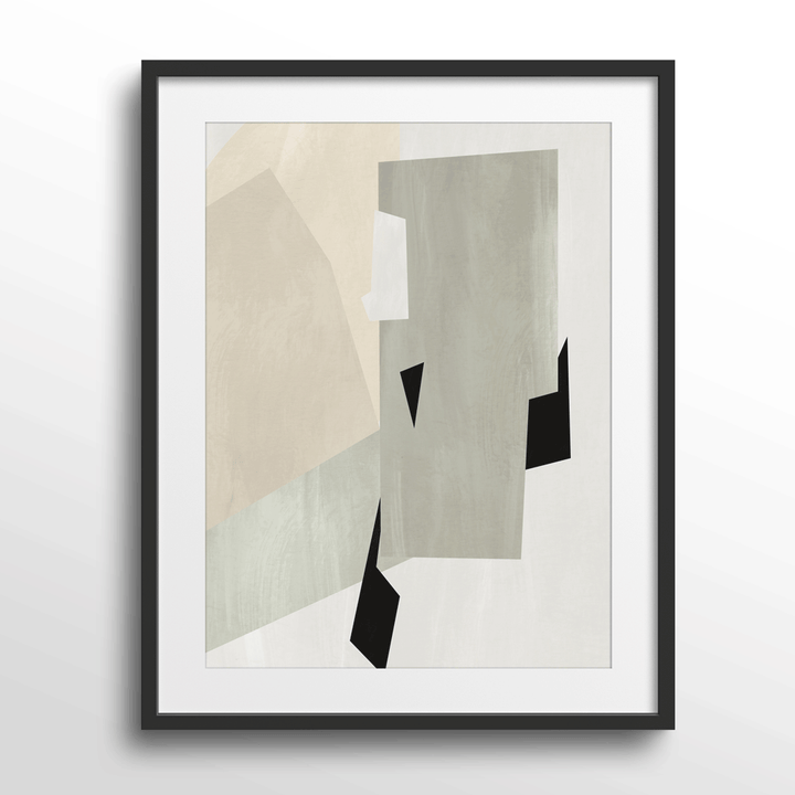 Balance - D Abstract Wall Art-Black Frame With Mount-Nook At You