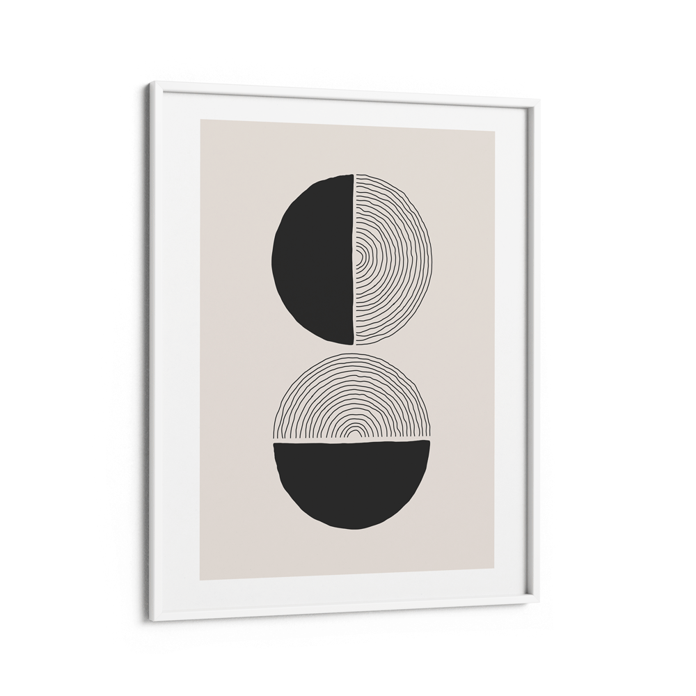 Abstract Geometric III Nook At You Matte Paper White Frame