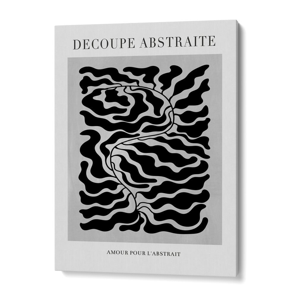 Decoupe Abstraite - Black Abstract Art Paintings-Gallery Wrap-Nook At You