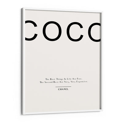 COCO Chanel - White Nook At You Matte Paper White Frame
