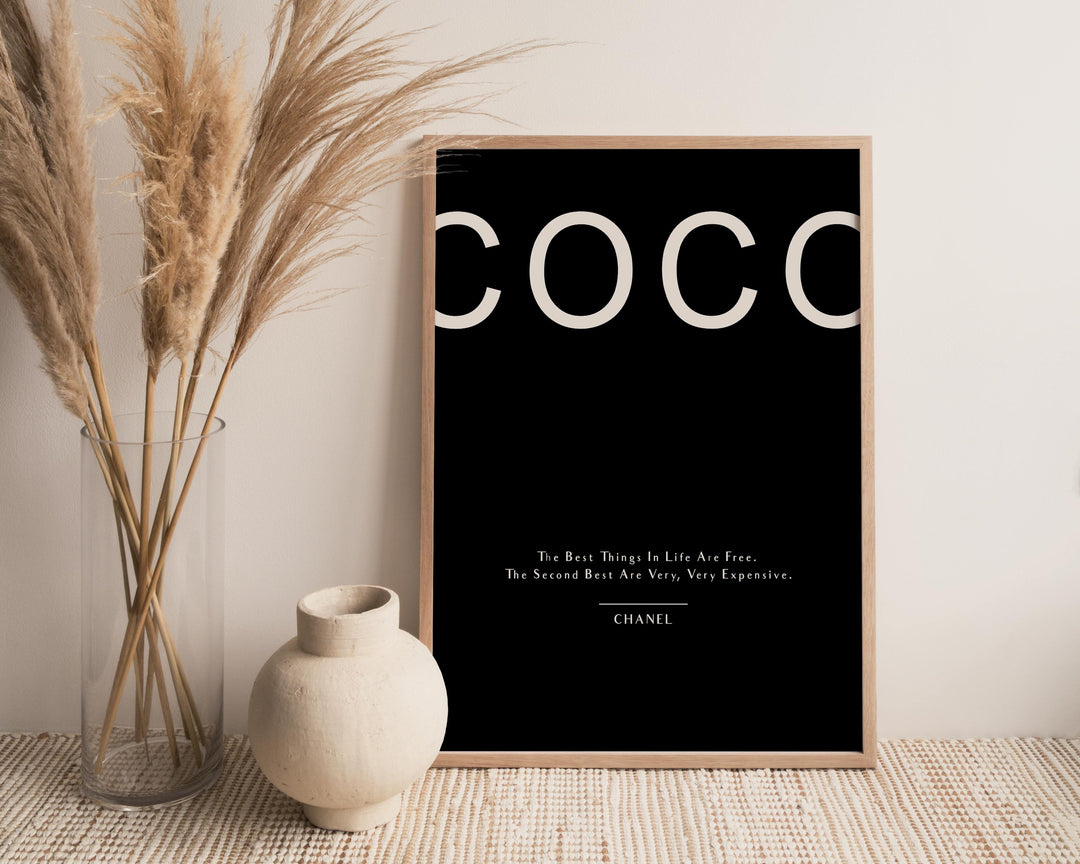 COCO Chanel - Black - XS / Canvas / Rolled Art - Nook At You