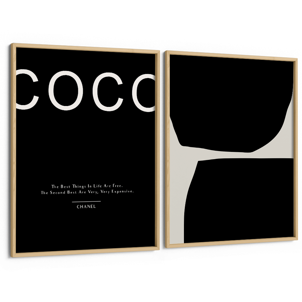 The Luxury Set of 2 Nook At You Matte Paper Wooden Frame