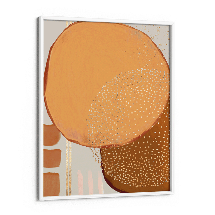 Golden Flight Abstract Wall Art-White Frame-Nook At You