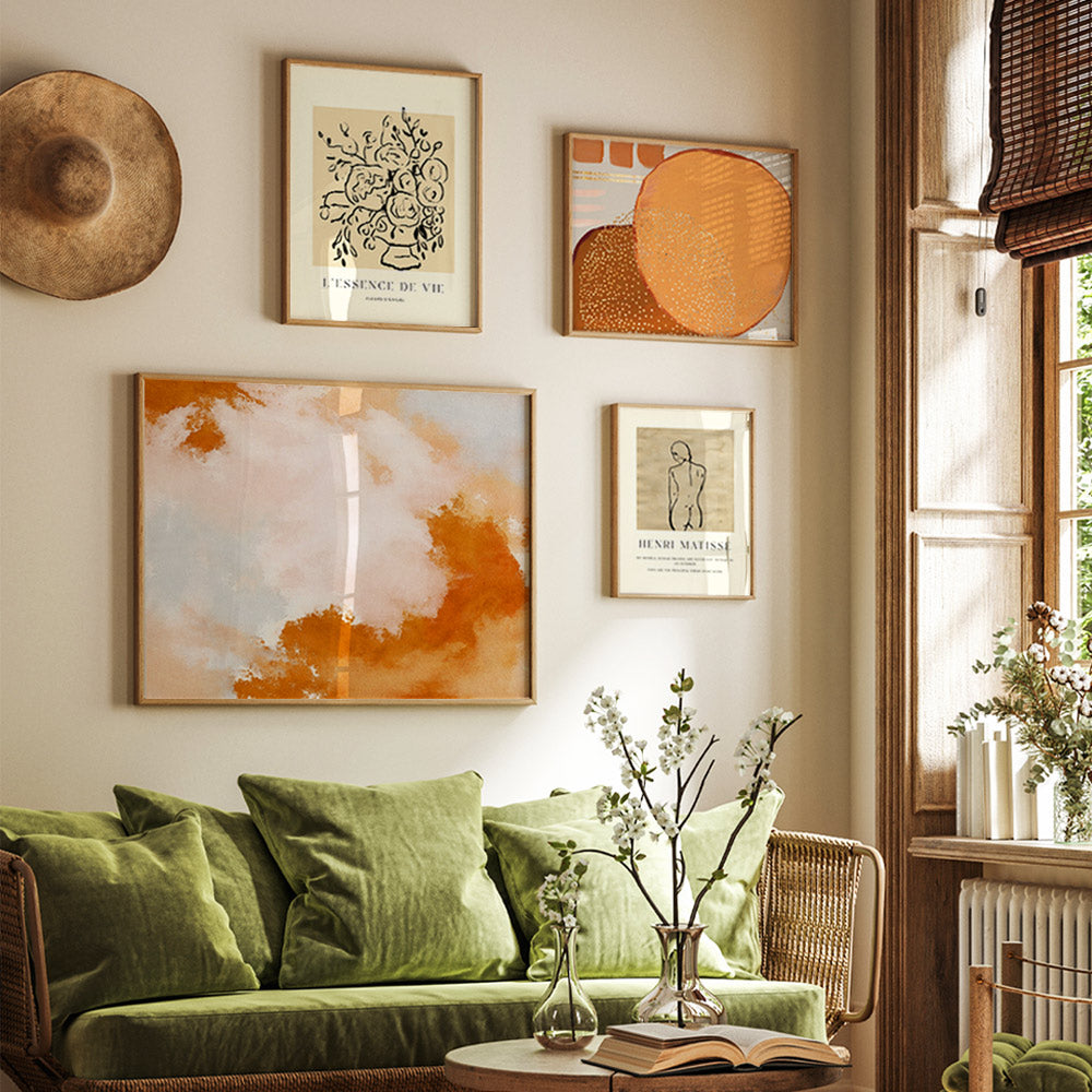 Golden Flight Abstract Wall Art-Nook At You