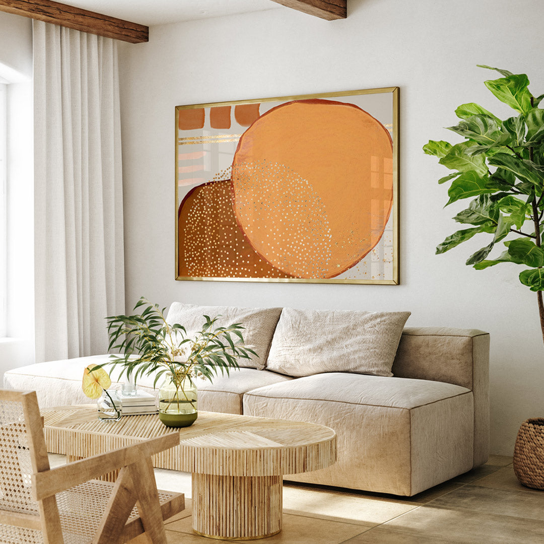 Golden Flight Abstract Wall Art - XS / Matte Paper / Rolled Art - Nook At You