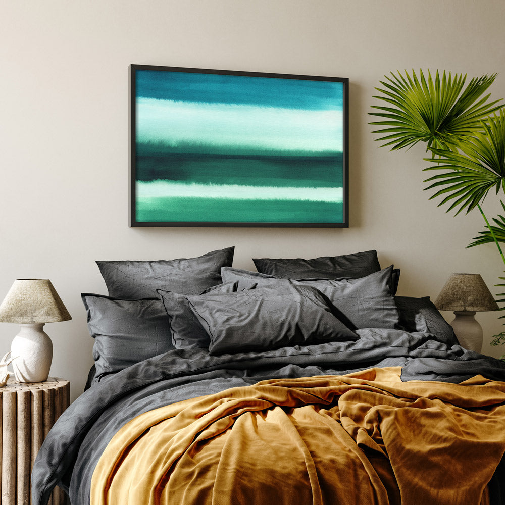 Aquamarine Abstract Wall Art-Rolled Art-Nook At You