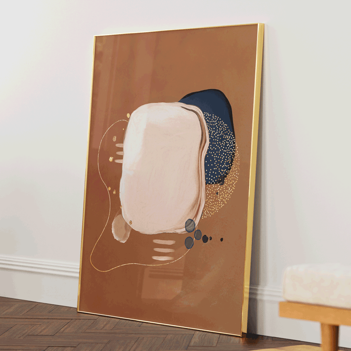 Hypnotic Shame Abstract Prints-Gold Metal Frame-Nook At You