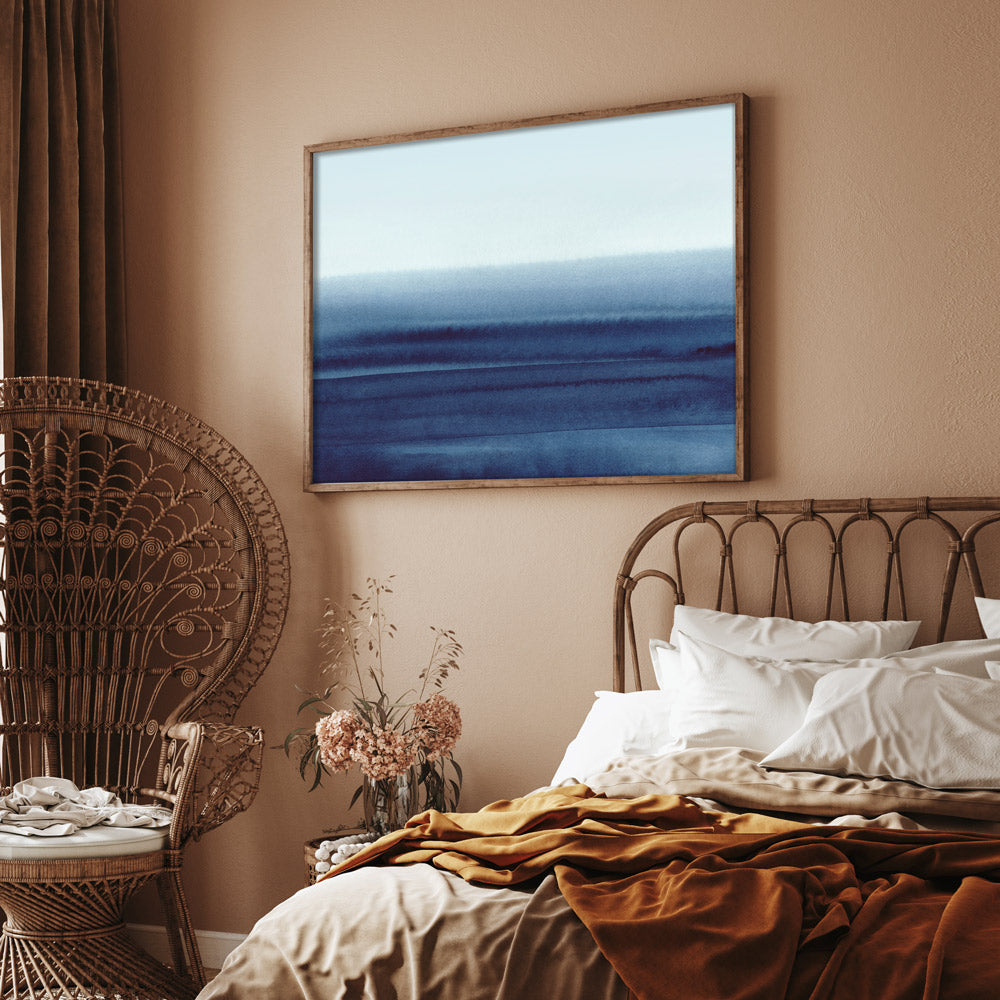 Indigo Emotion Abstract Wall Art-Rolled Art-Nook At You