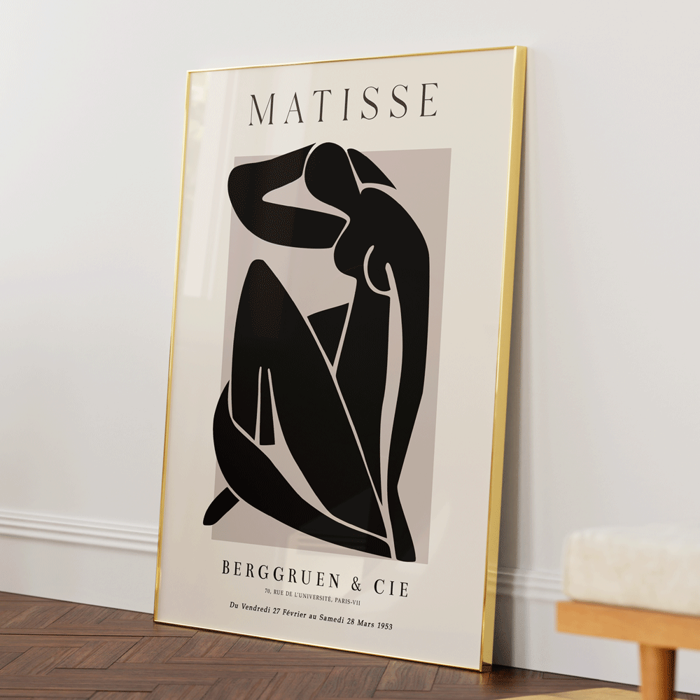 Matisse Woman Exhibition Poster Nook At You Matte Paper Gold Metal Frame