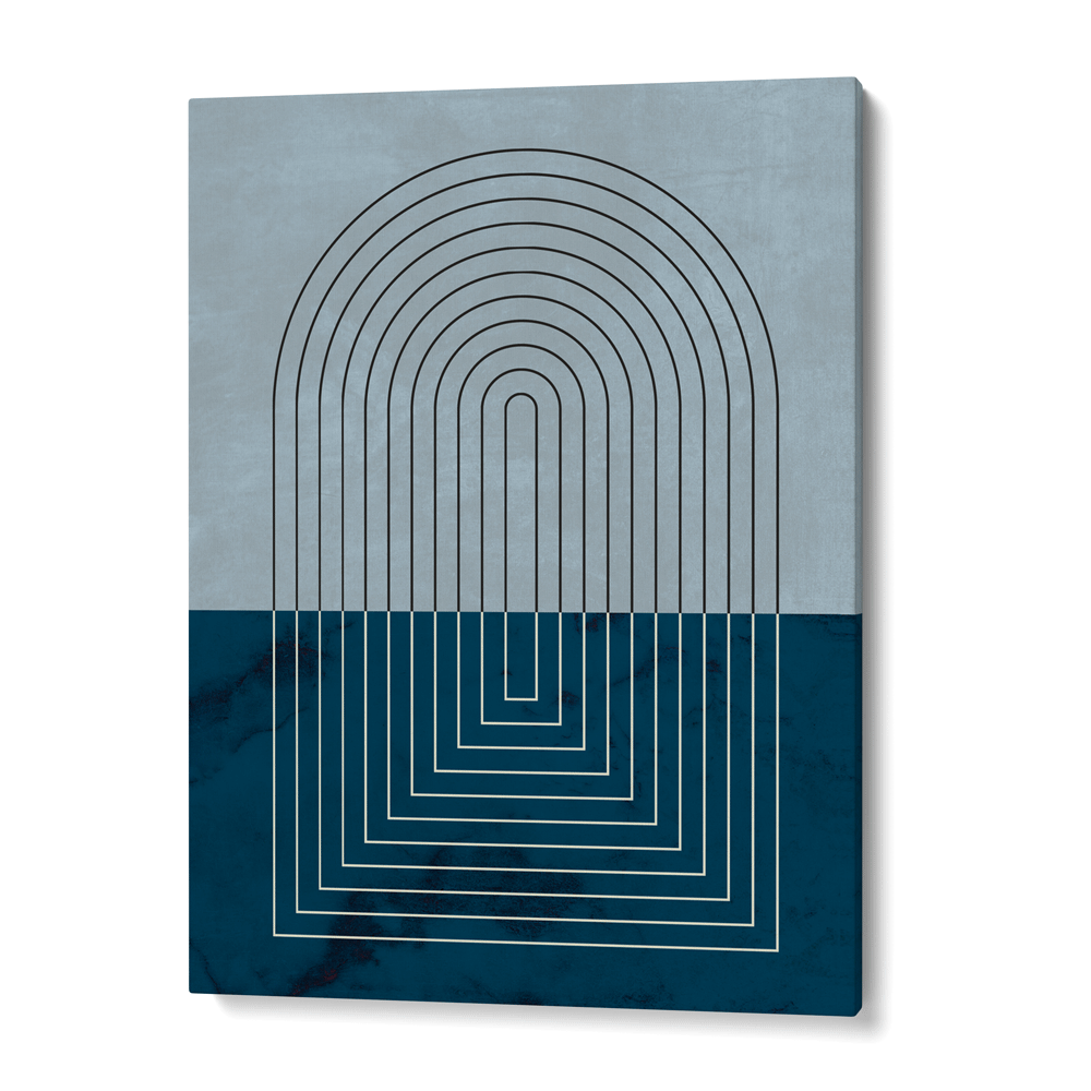 Deep Blue Geometric Nook At You Canvas Gallery Wrap