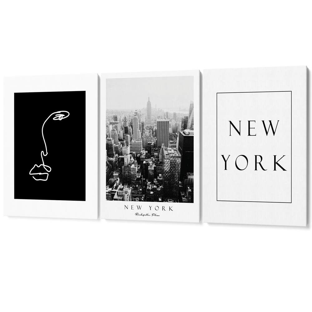 New York Set of 3 - XS / Matte Paper / Rolled Art - Nook At You