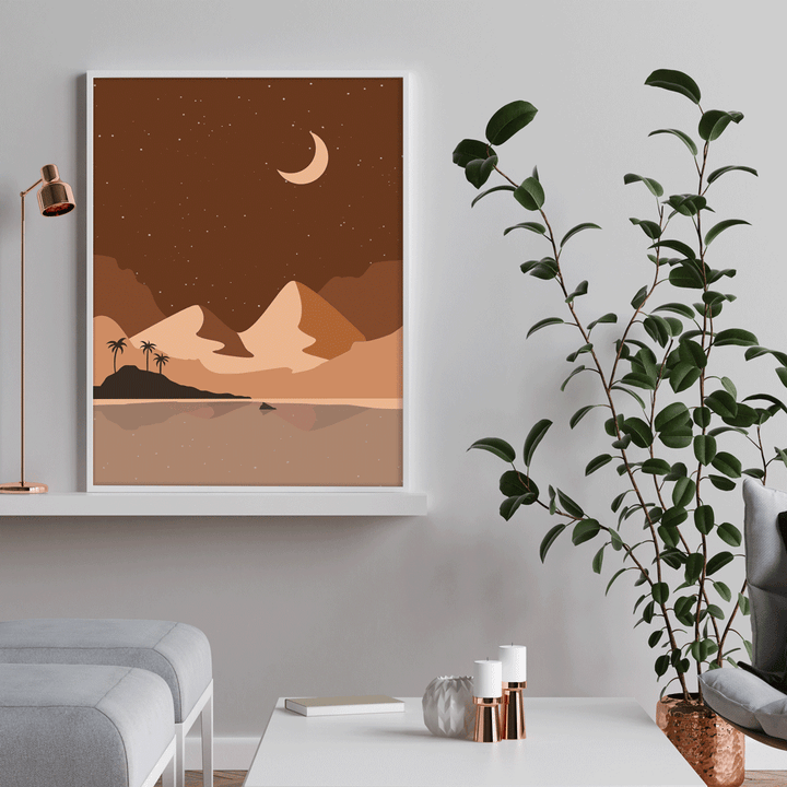 Island At Night Nook At You Matte Paper Rolled Art