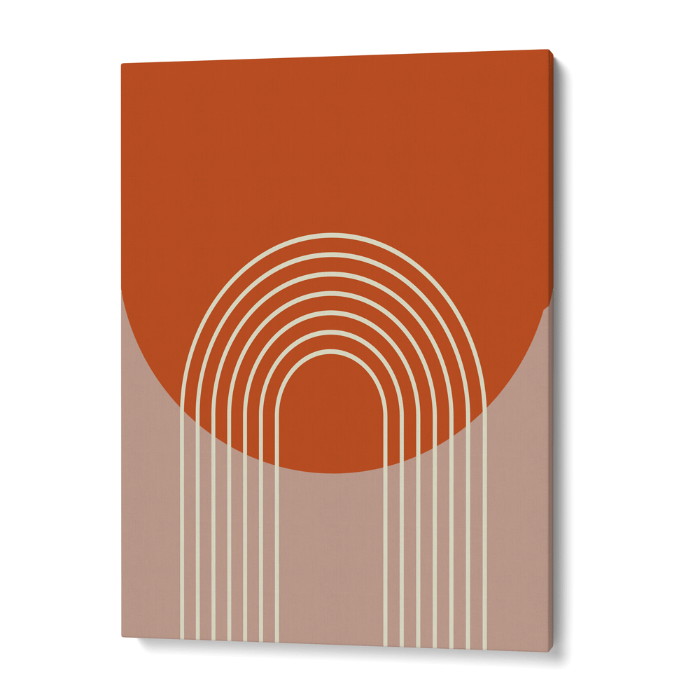 Burnt Orange Geometric Abstract Art Prints-Gallery Wrap-Nook At You