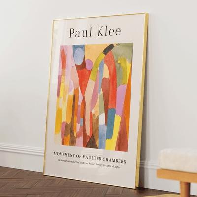 Paul Klee - Movement Of Vaulted Chambers Nook At You Matte Paper Gold Metal Frame
