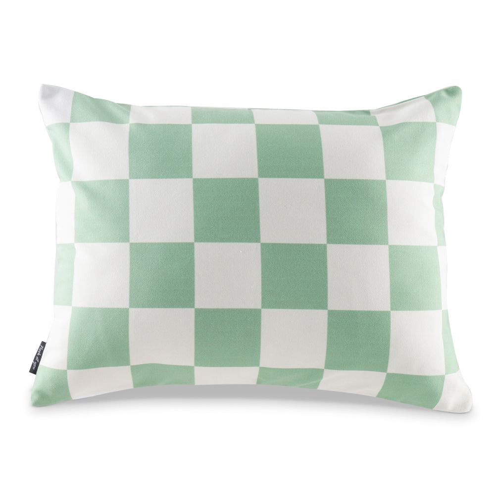 Green Checkered Cushion Cover - 20