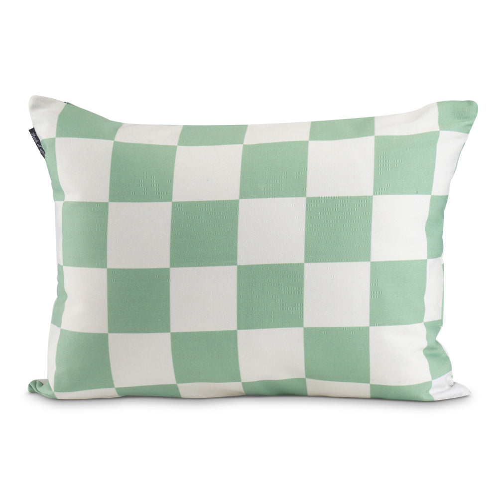 Green Checkered Cushion Cover - 20