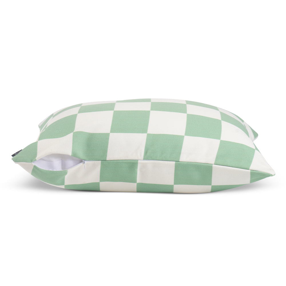 Green Checkered Cushion Cover - 20