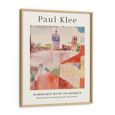 Paul Klee - Hammamet With Its Mosque Nook At You Matte Paper Wooden Frame