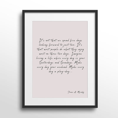 Personalized Letter Nook At You Matte Paper Black Frame With Mount