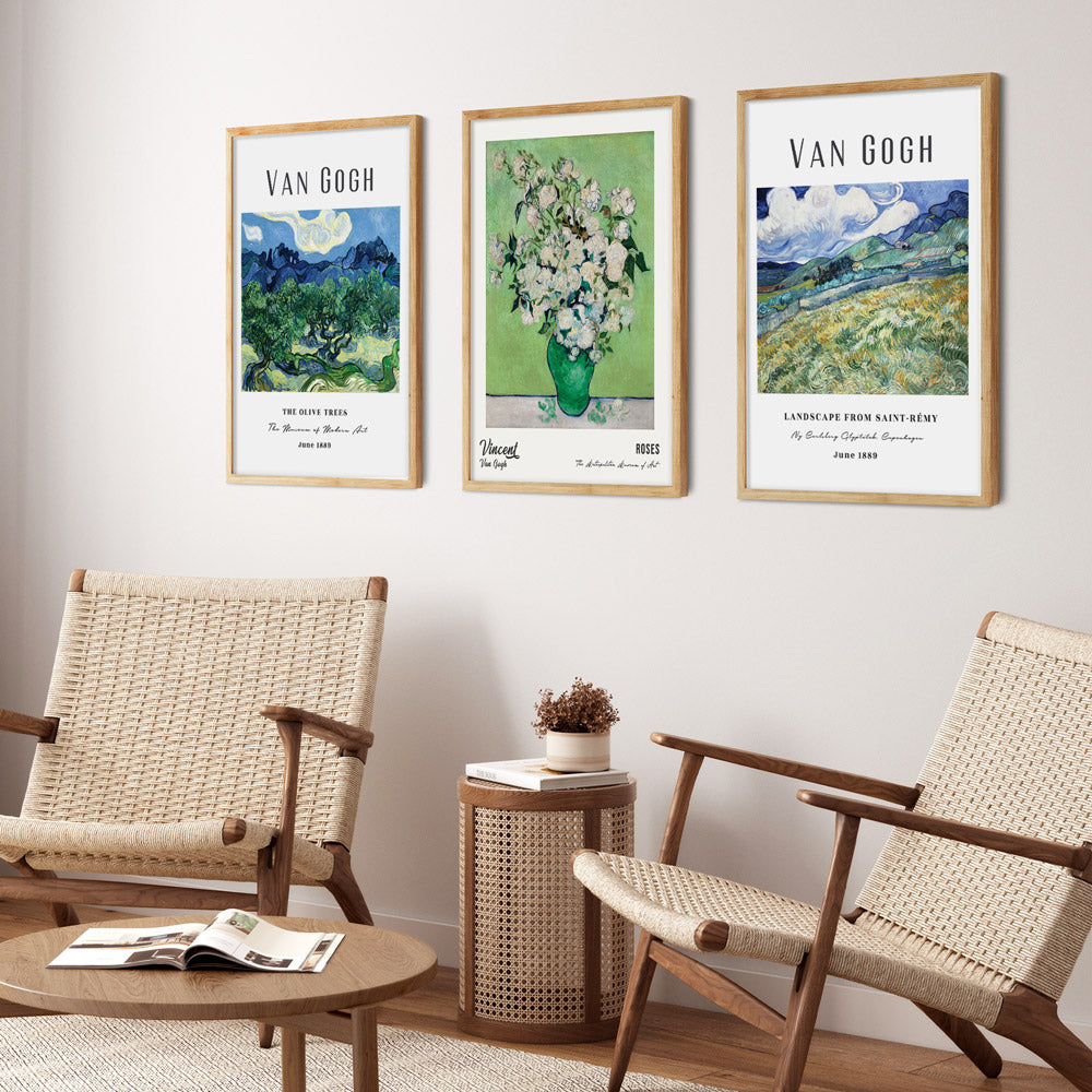 Vincent Van Gogh - Roses (1890) Nook At You Matte Paper Rolled Art