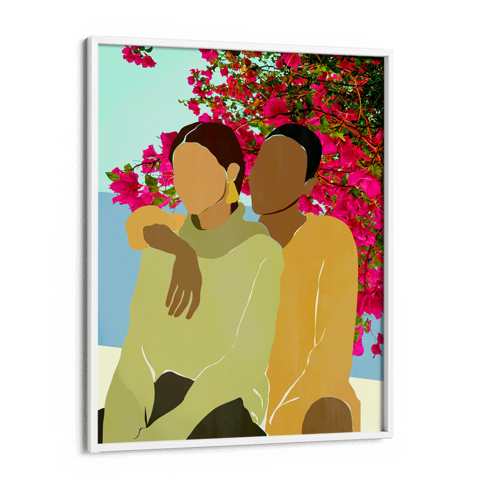 Under The Bougainvillea Tree Nook At You Matte Paper White Frame