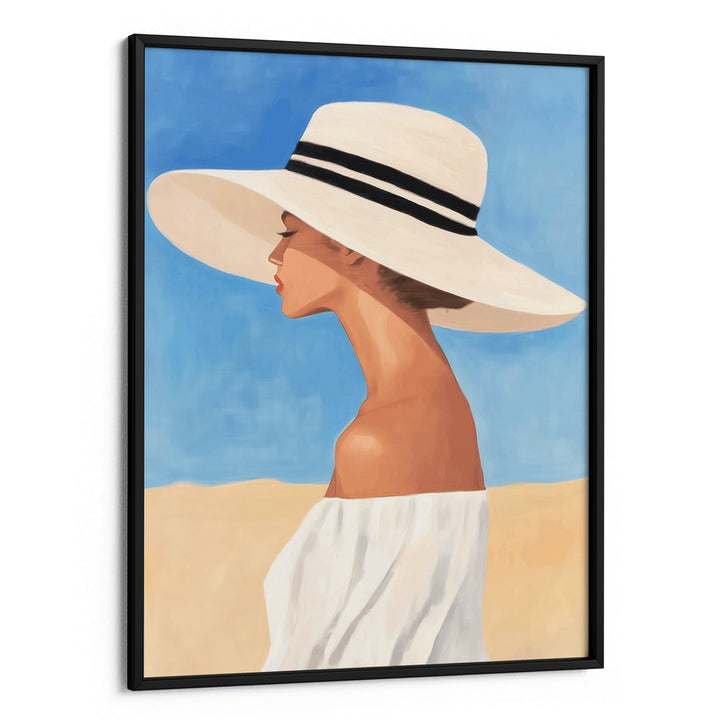 Woman in Wide Brimmed Hat Boho Art Painting