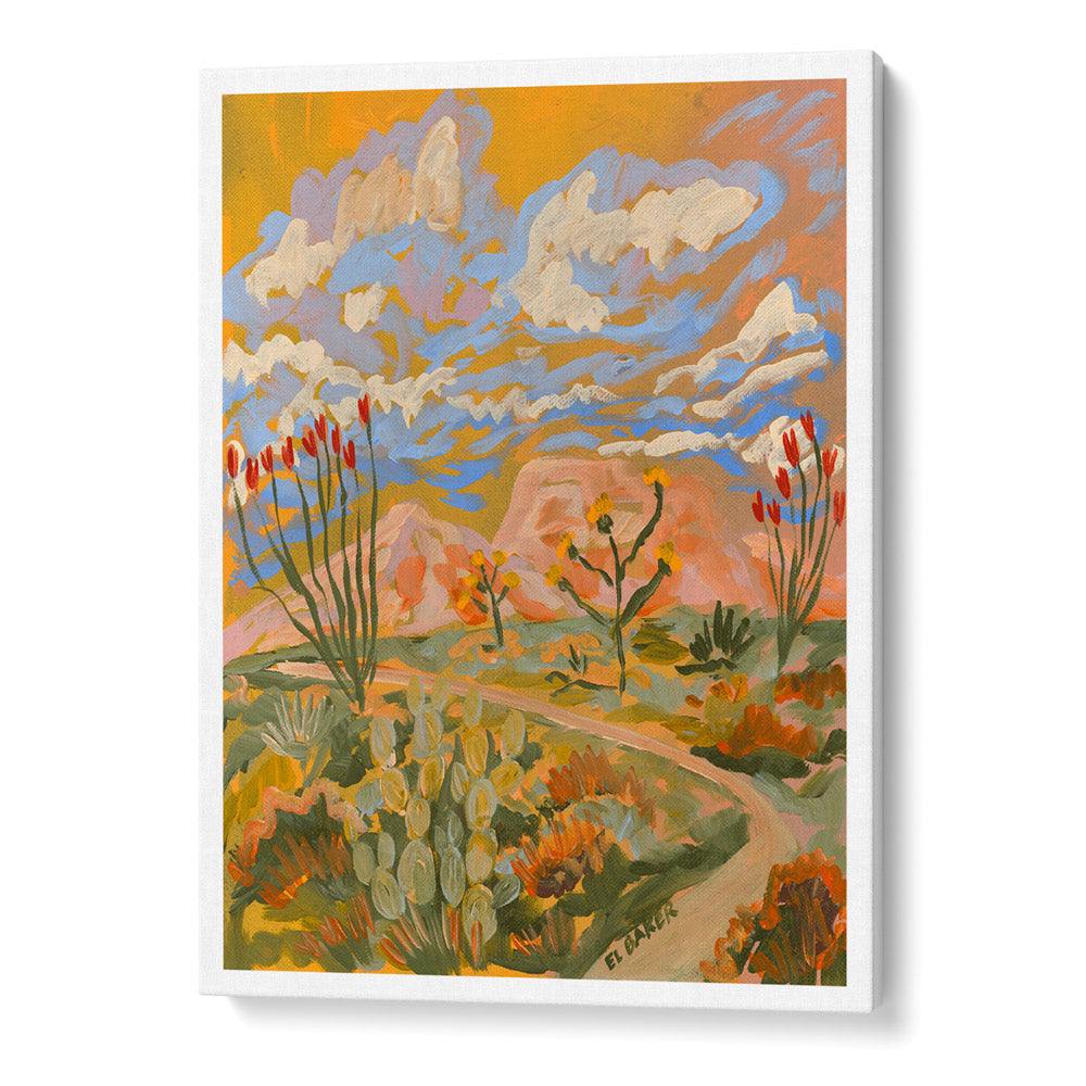 Burnt Orange Wall Art Of Sunset Over A Beautiful Landscape – Nook At You
