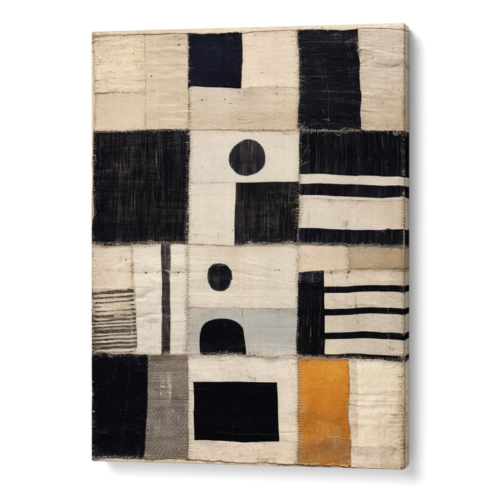 Sewn Fabric Abstract Painting-Rolled Art-Nook At You