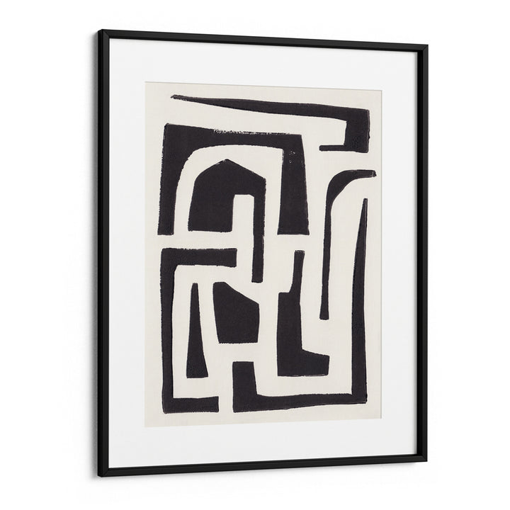 Neighbourhood Abstract Art-Black Frame With Mount-Nook At You