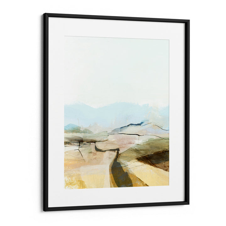 Countryview Canvas Painting-Black Frame With Mount-Nook At You