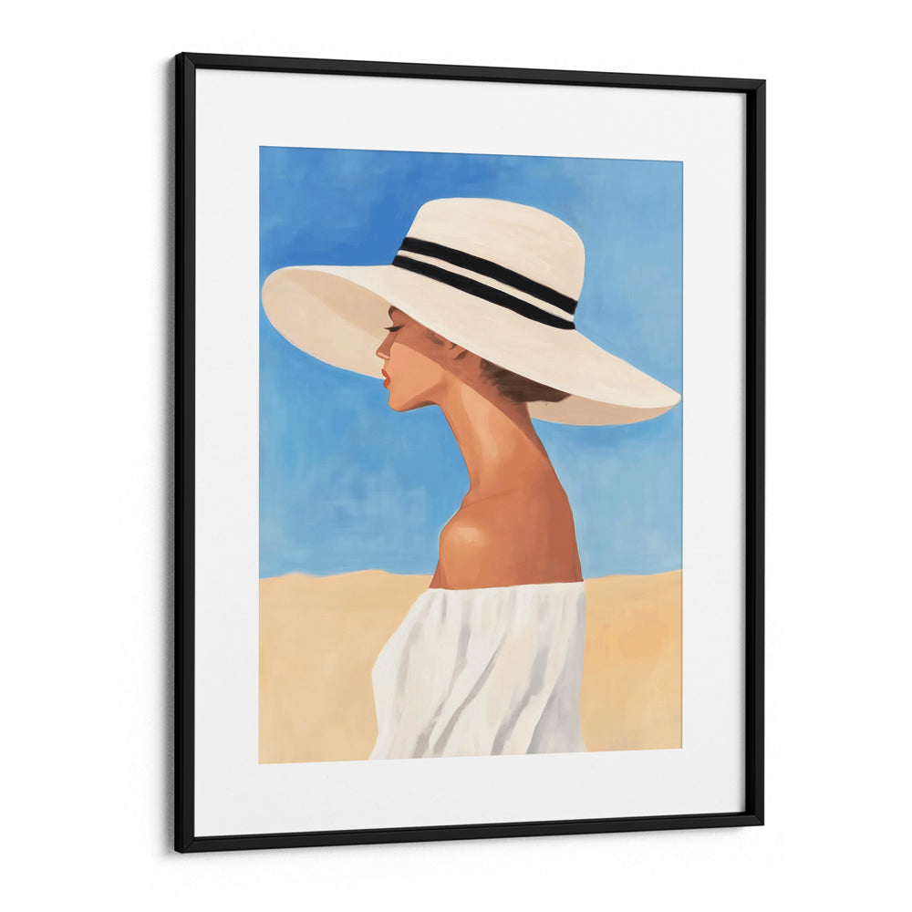 Woman in Wide Brimmed Hat Boho Art Painting