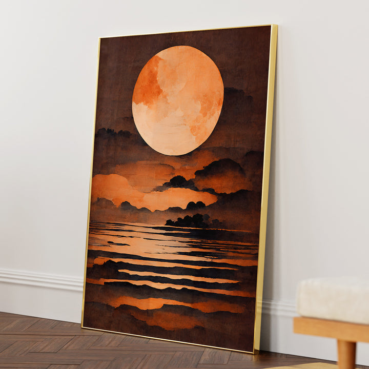 Full Moon Landscape Wall Art Painting Scenery Painting