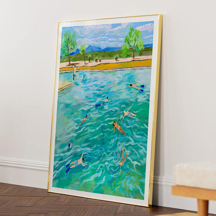 Nature's Swimming Pool Landscape Wall Art Painting Scenery Painting