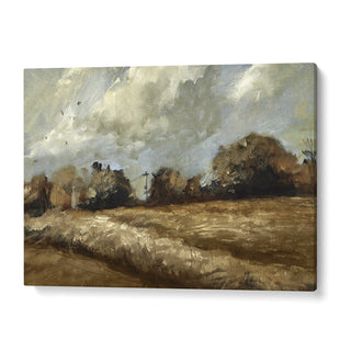 Oak Trees Moody Landscape Wall Art for Living Room