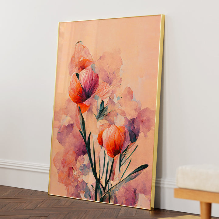 Abstract Coral Flowers