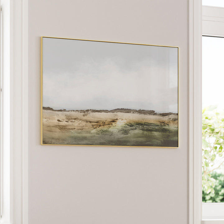 Cliffs Canvas Painting-Gold Metal Frame-Nook At You