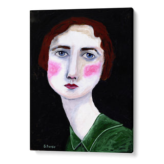 Vintage Woman With Pink Cheeks