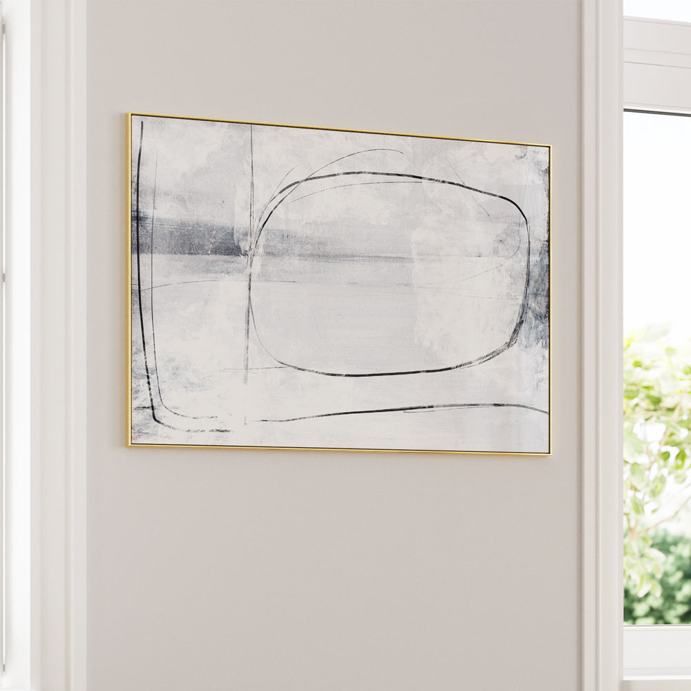 Mood By Dan Hobday Abstract Artwork-Gold Metal Frame-Nook At You
