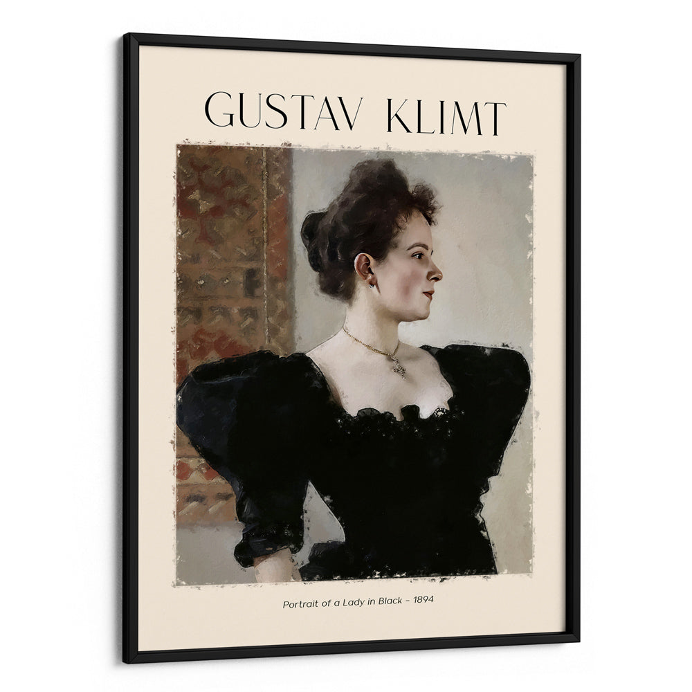 GUSTAV KLIMT - Portrait of a Lady in Black - 1894 - XS / Matte Paper / Rolled Art - Nook At You