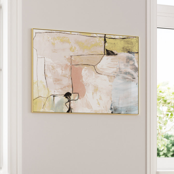 Abstract Pastels Abstract Art-Gold Metal Frame-Nook At You
