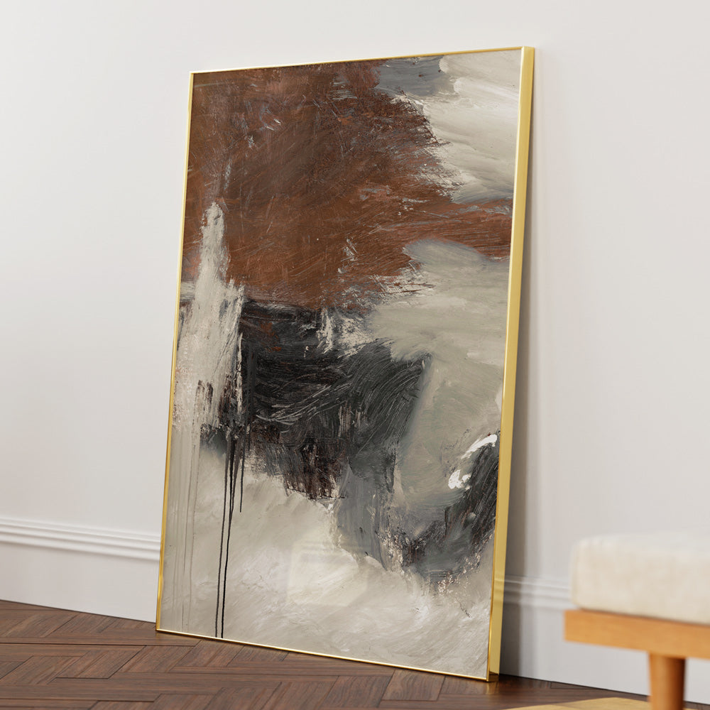 Glow Abstract Painting-Gold Metal Frame-Nook At You