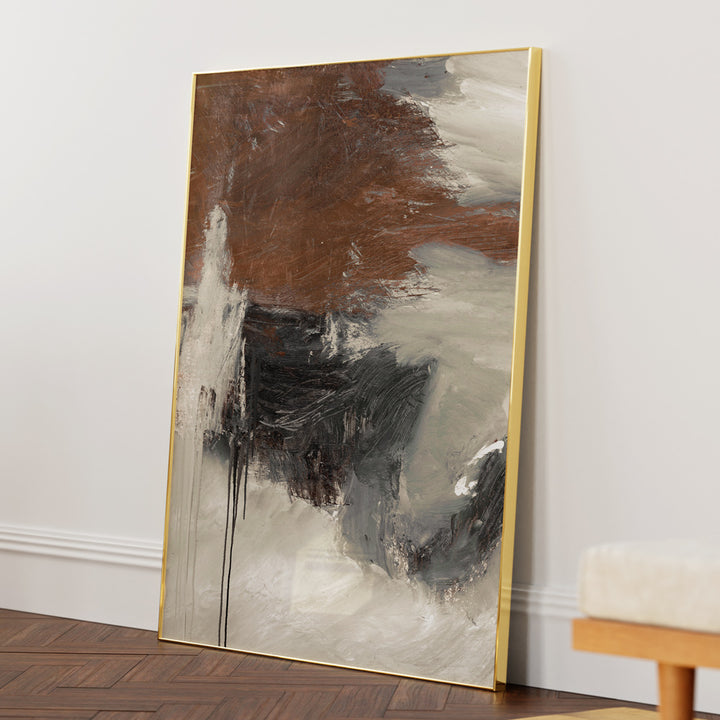Glow Abstract Painting-Gold Metal Frame-Nook At You