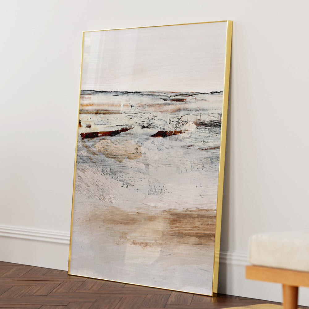 August Canvas Painting-Gold Metal Frame-Nook At You