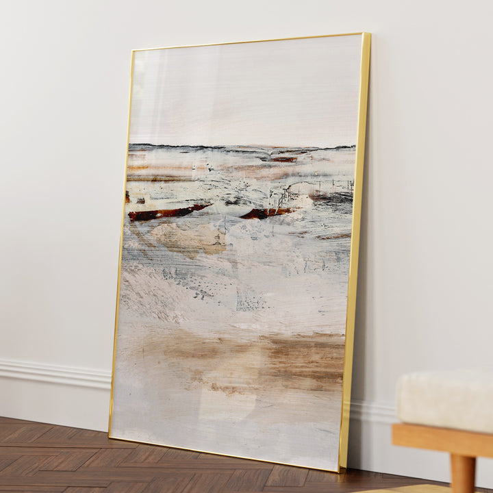August Canvas Painting-Gold Metal Frame-Nook At You