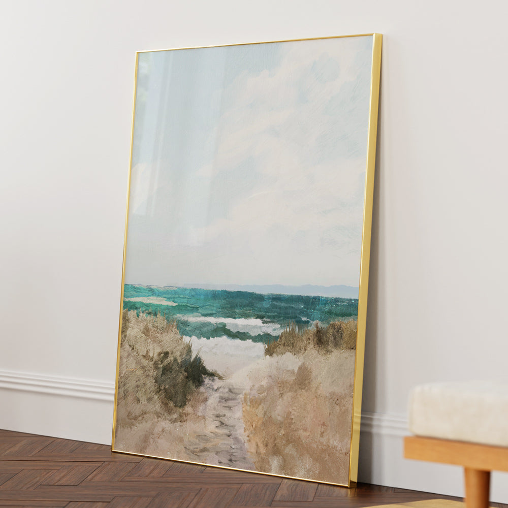 Beach Path Nature Canvas Paintings