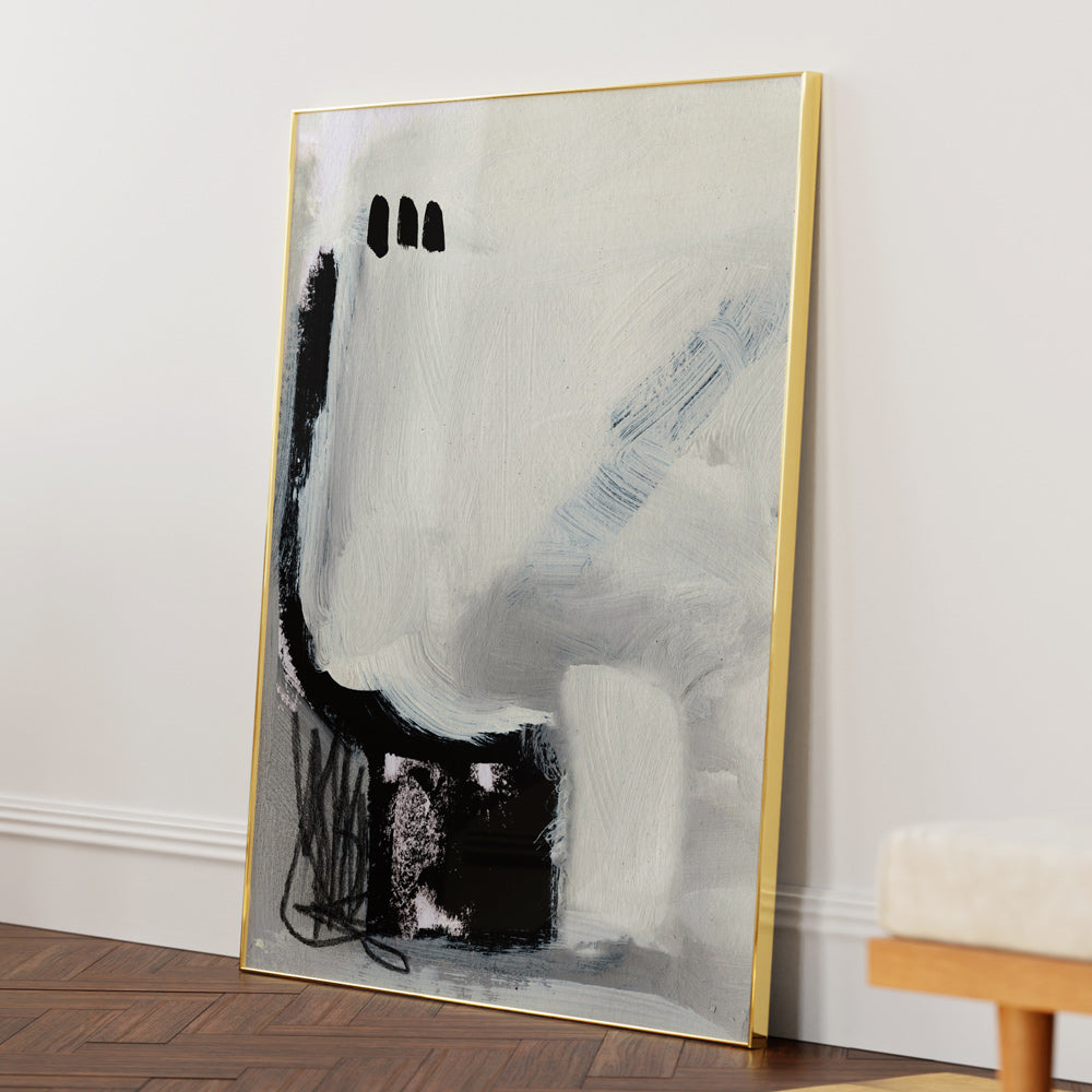 Beyond no.2 Abstract Artwork-Gold Metal Frame-Nook At You
