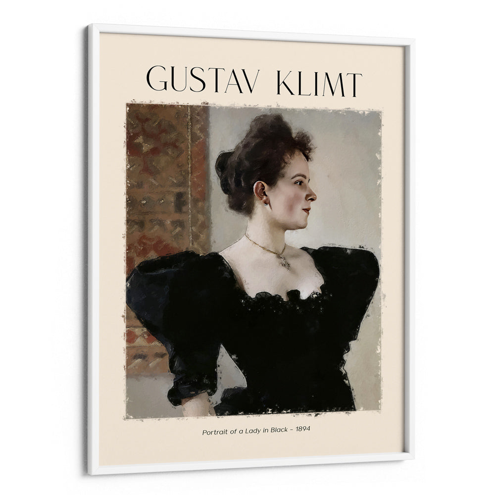 GUSTAV KLIMT - Portrait of a Lady in Black - 1894 - XS / Matte Paper / Rolled Art - Nook At You