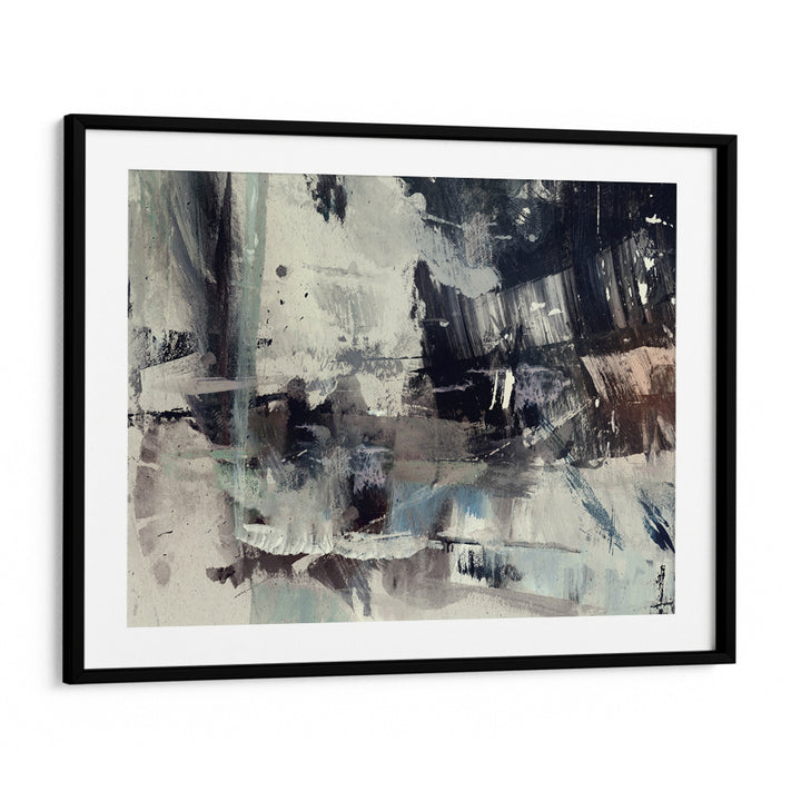 Crowded Abstract Artwork-Black Frame With Mount-Nook At You