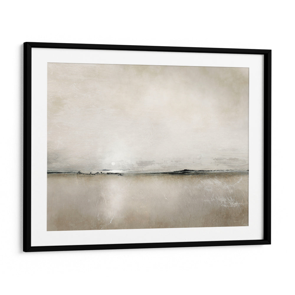 Sunglight Bay Abstract Artwork-Black Frame With Mount-Nook At You